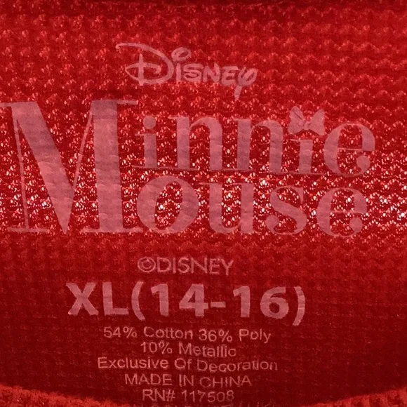 🆕️ Mickey Mouse long sleeve ribbed tee shirt top, Size XL, NWOT - Picture 4 of 4